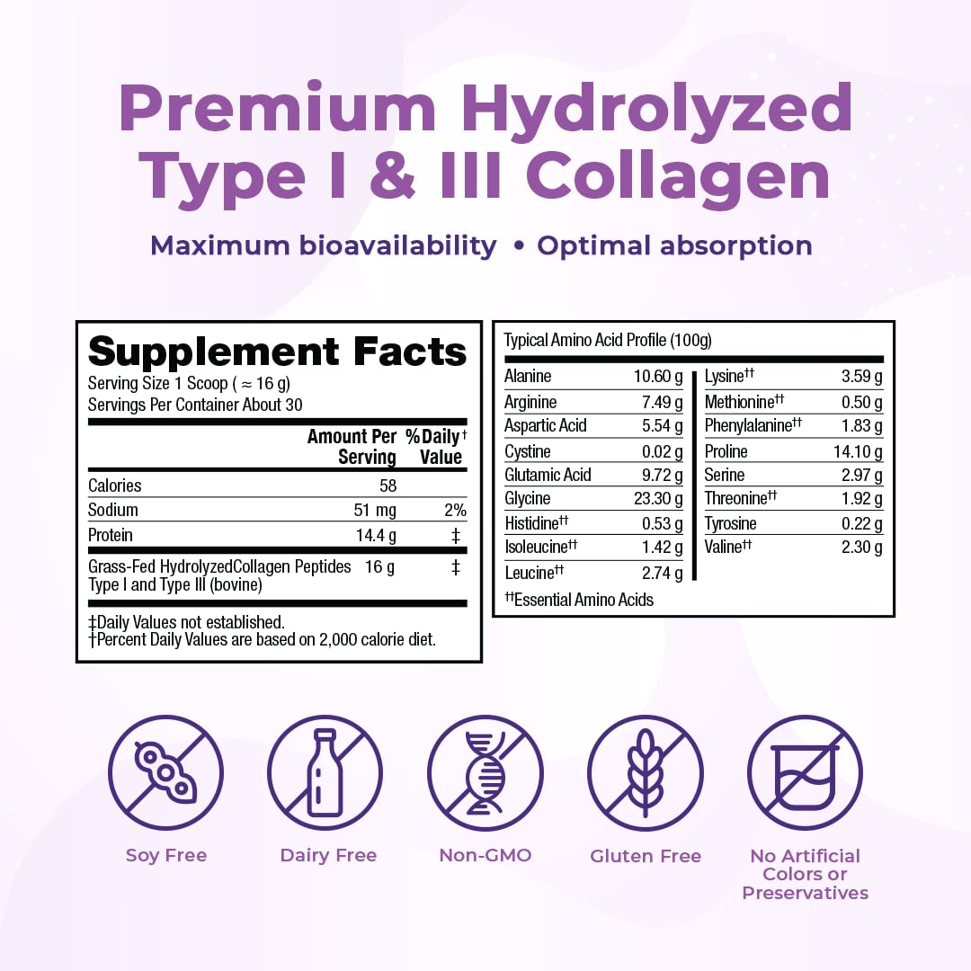 Pouring VitaMedica collagen peptides into a smoothie