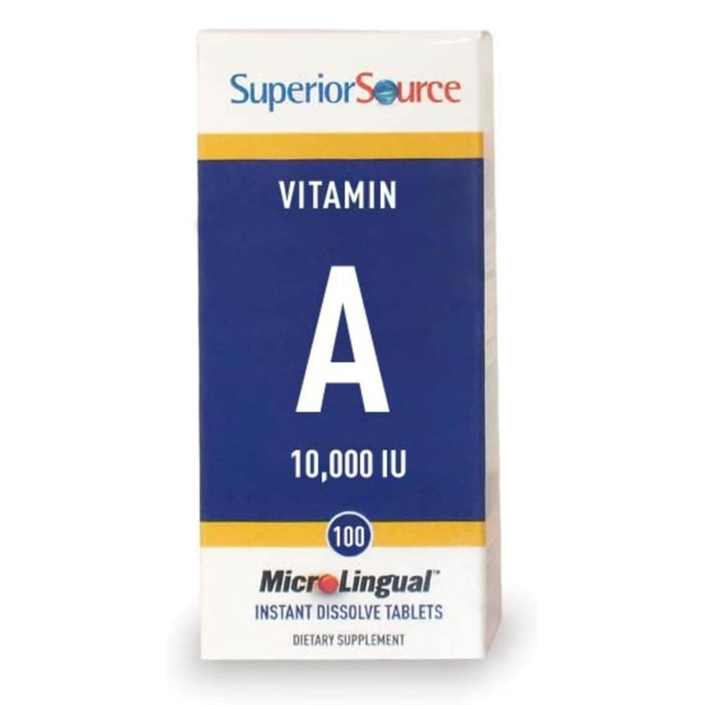 Vitamin A 10,000 IU MicroLingual tablet dissolving on the tongue