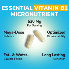 Vitamin B complex capsules containing B1, B2, B6, and B12