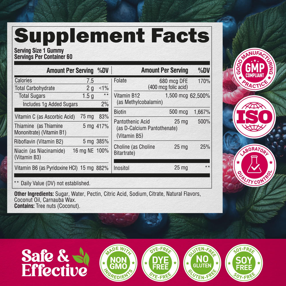 Close-up of Berry-flavor gummies display