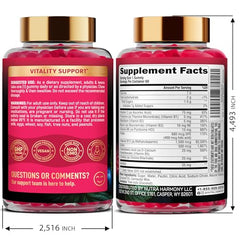 Label of Vitamin B-Complex Gummies showing berry flavor (vegan)