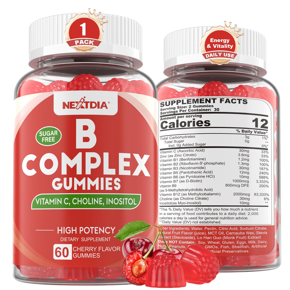 Vegan Vitamin B Complex Gummies with 2000 mcg methyl B12