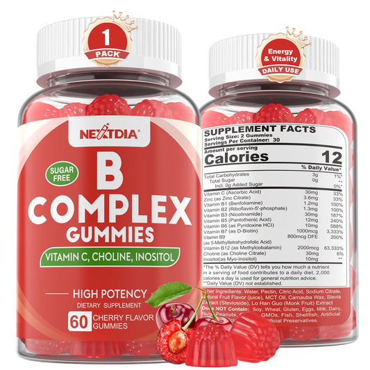 Vegan Vitamin B Complex Gummies with 2000 mcg methyl B12