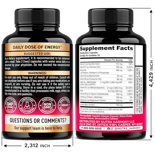 Close-up of the Vitamin B Complex label