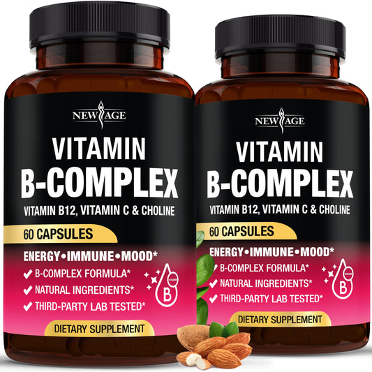 Vitamin B Complex capsules for men and women made in USA