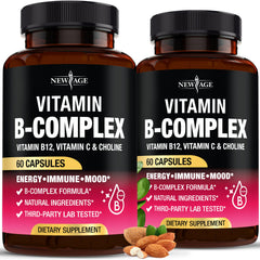 Vitamin B Complex capsules for men and women made in USA