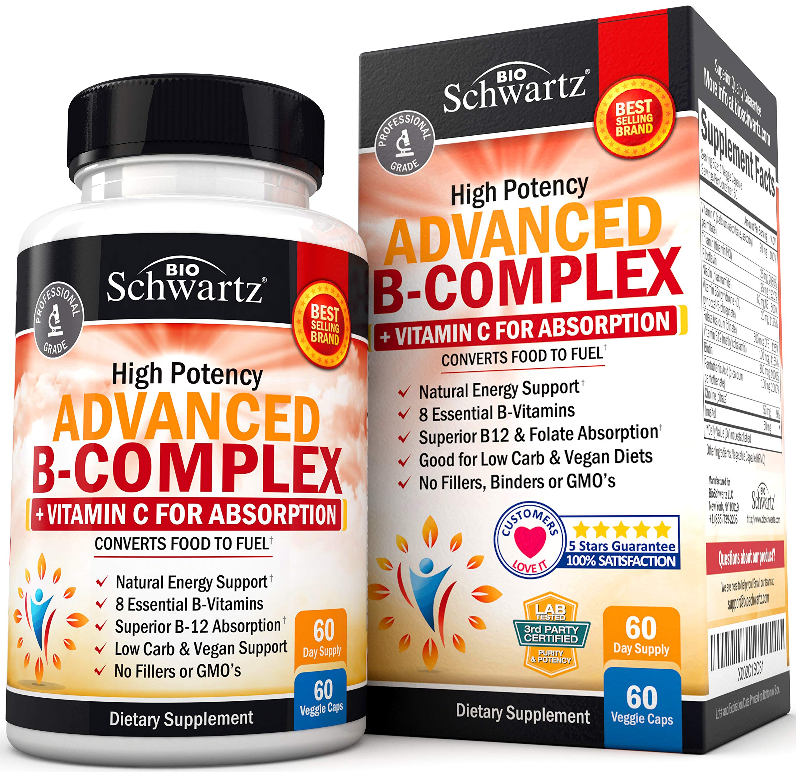 Bottle label for Vitamin B Complex with Vitamin C