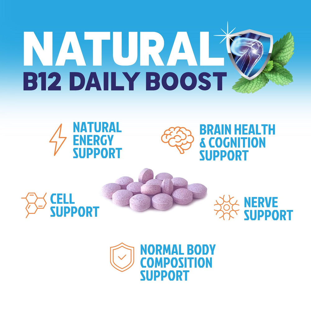 Vegan sugar-free Vitamin B12 supplement packaging