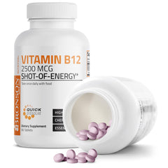 Cherry Vitamin B12 2500mcg tablet packaging and label