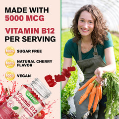 Nutrition label highlighting B6, D3, iron and folate on gummies