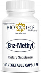 Bottle of Vitamin B12 Methylcobalamin 1000 mcg 100 capsules