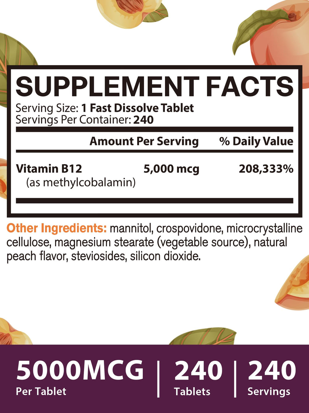B12 tablet dissolving on the tongue