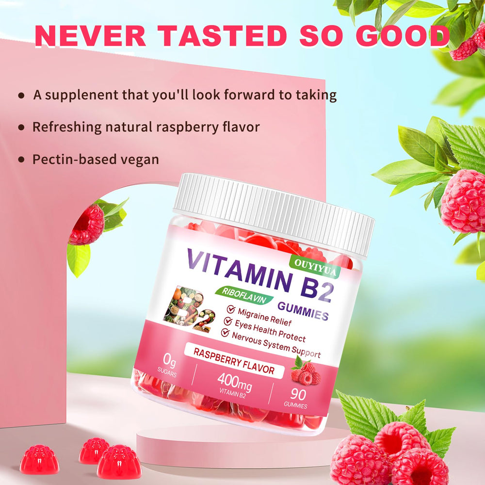 Vitamin B2 Gummies displayed for kids and adults usage
