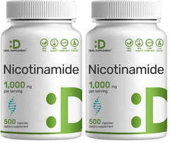 Bottle label for Vitamin B3 Nicotinamide 1000mg capsules