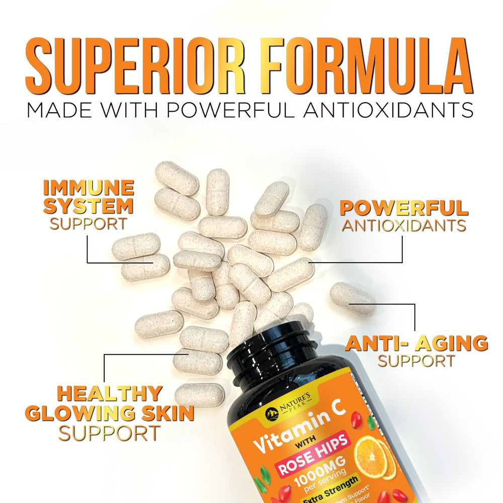 Nutrition label showing Vitamin C 1000mg chewables ingredients