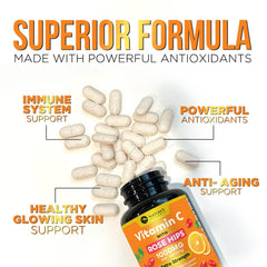 Nutrition label showing Vitamin C 1000mg chewables ingredients