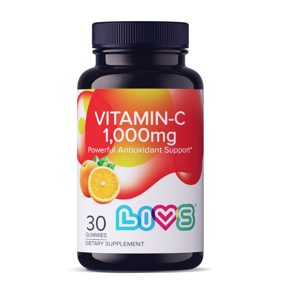LIVS Vitamin C 1000mg Gummies bottle with label