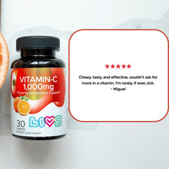 Delicious natural citrus flavor of Vitamin C gummies