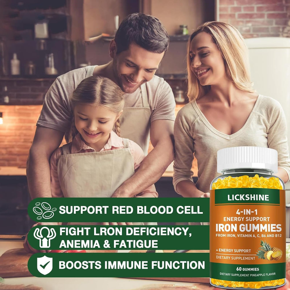 Gummies with vitamins C, A, B for iron absorption