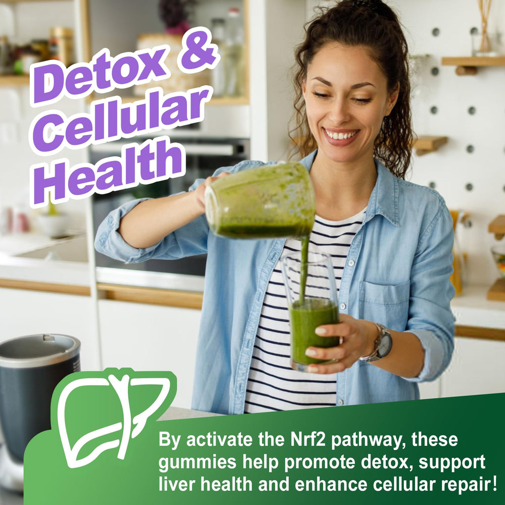 Illustration of vitamins C and E with sulforaphane