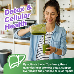 Illustration of vitamins C and E with sulforaphane