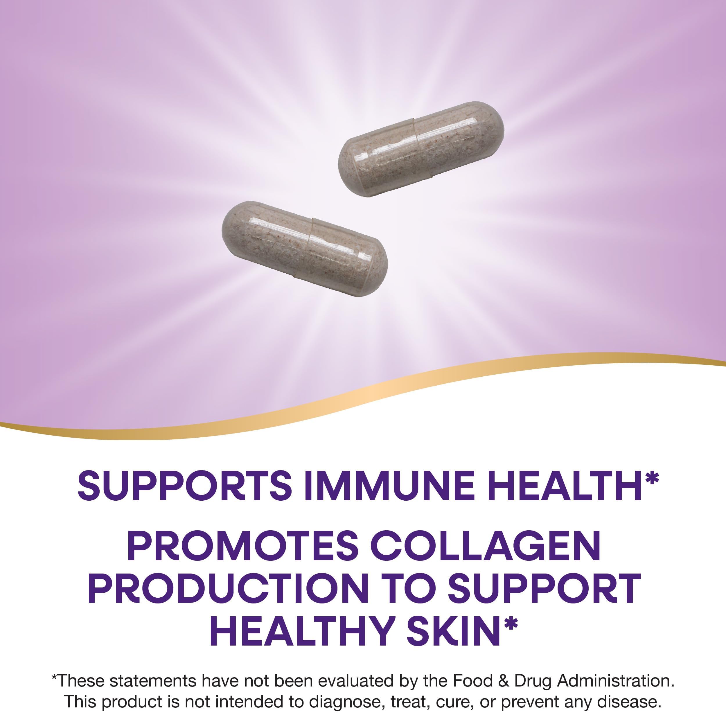 Illustration highlighting Vitamin C antioxidant support