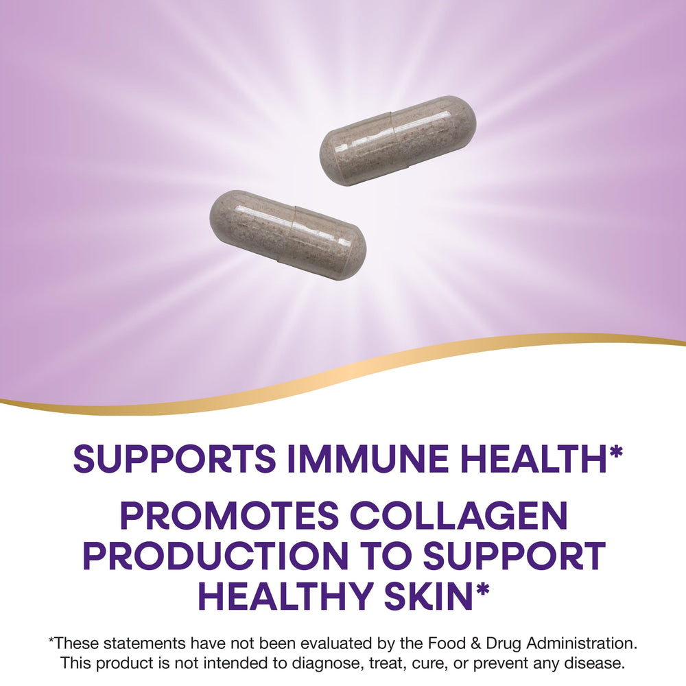 Illustration highlighting Vitamin C antioxidant support