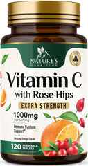 Vitamin C chewable 1000mg tablet with rose hips - front view