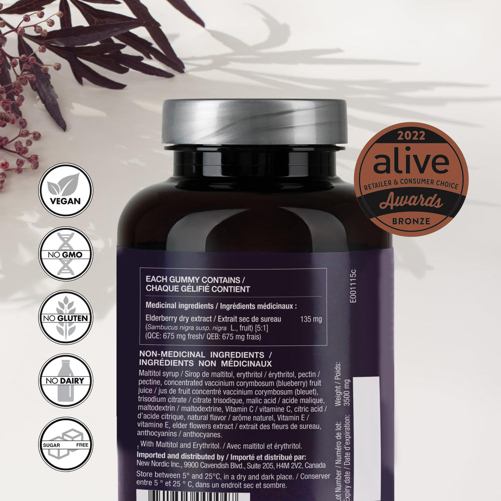 Gummies rich in Vitamin C and elderberry botanicals