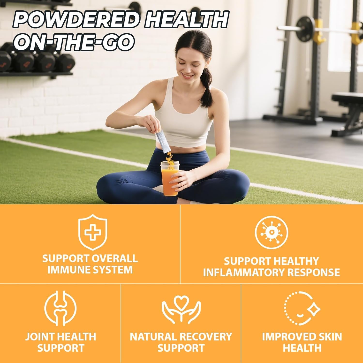 Vitamin C and turmeric immunity shot label