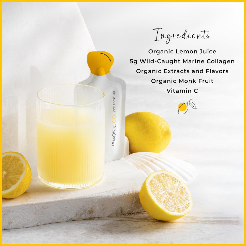 Vitamin C and ingredients illustration for Lemon & Co