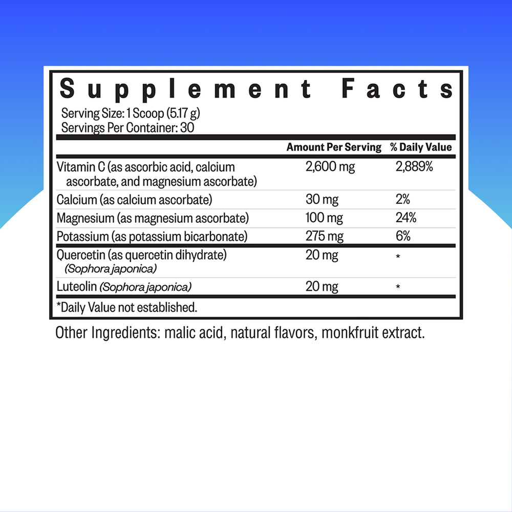 Buffered vitamin C with calcium, magnesium, and bioflavonoids graphics