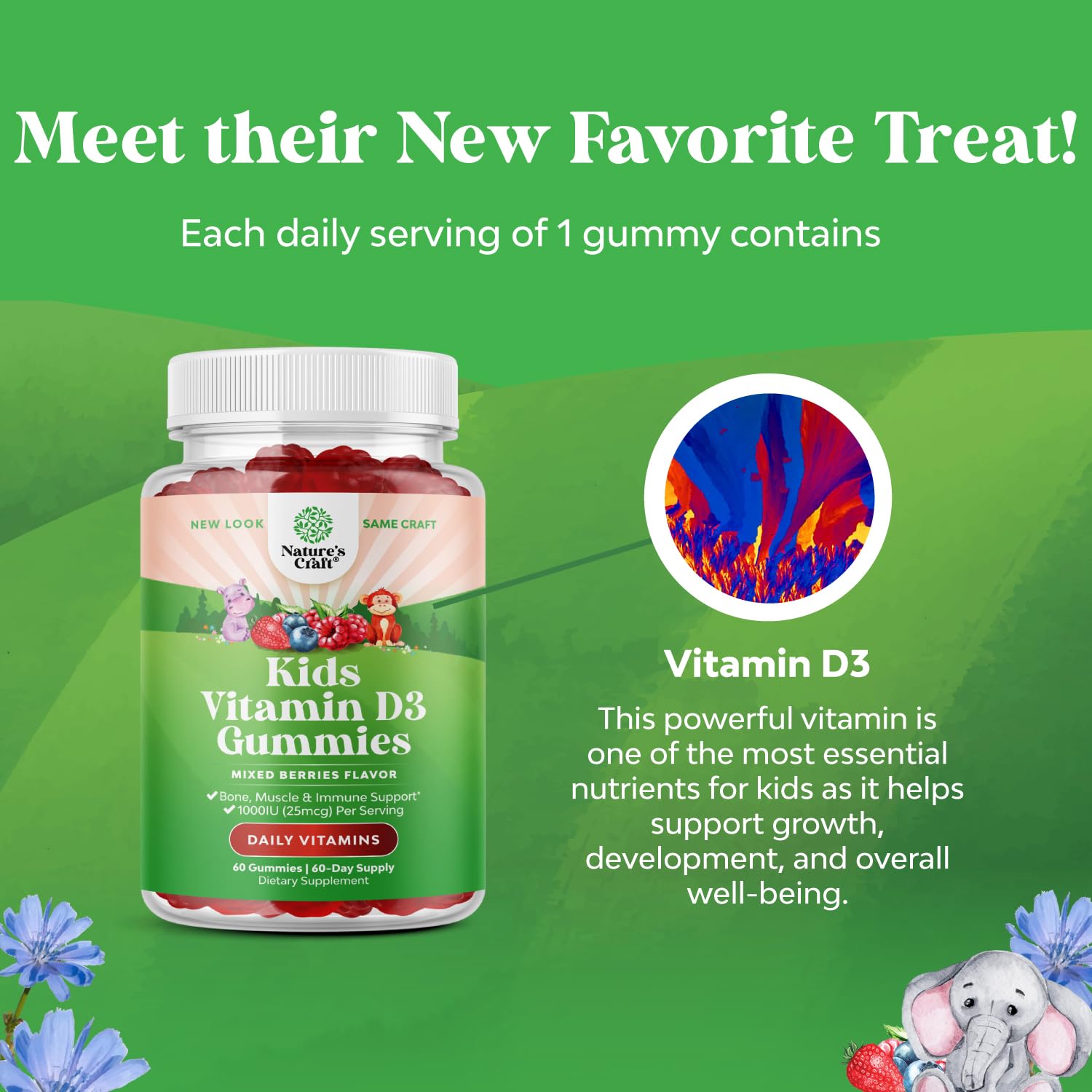 Vitamin D Gummies for kids promoting bone and muscle health