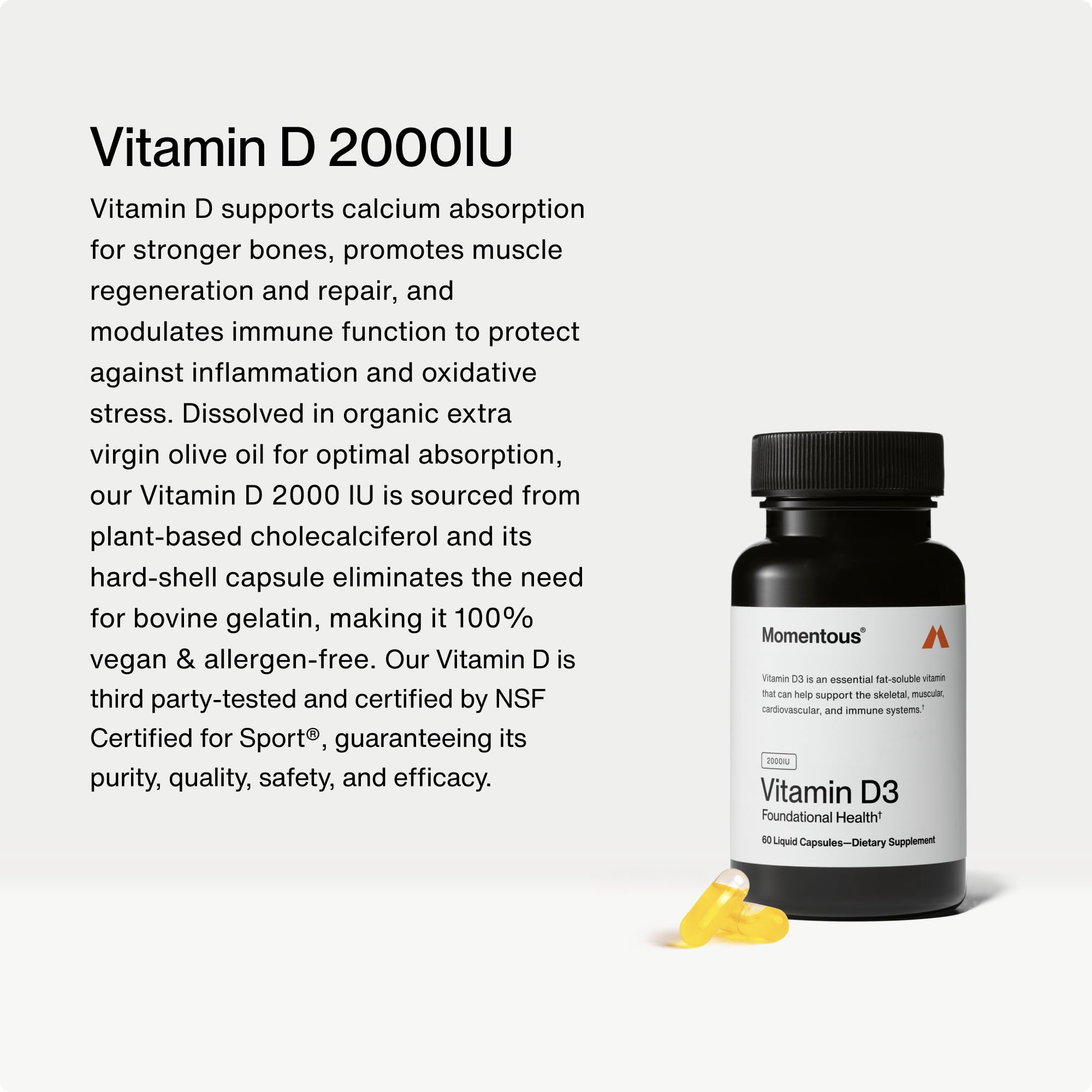 Vitamin D3 2000 IU for immune support