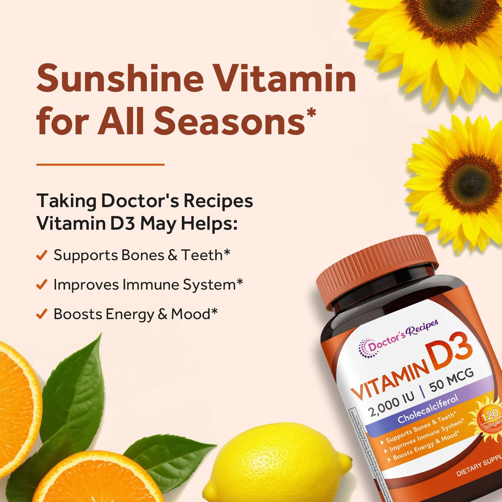 Softgels of Vitamin D3 2000 IU front view