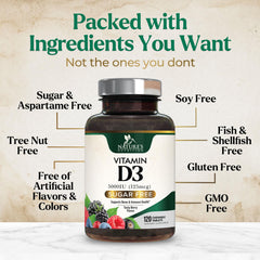 Non-GMO gluten-free Vitamin D3 chewables