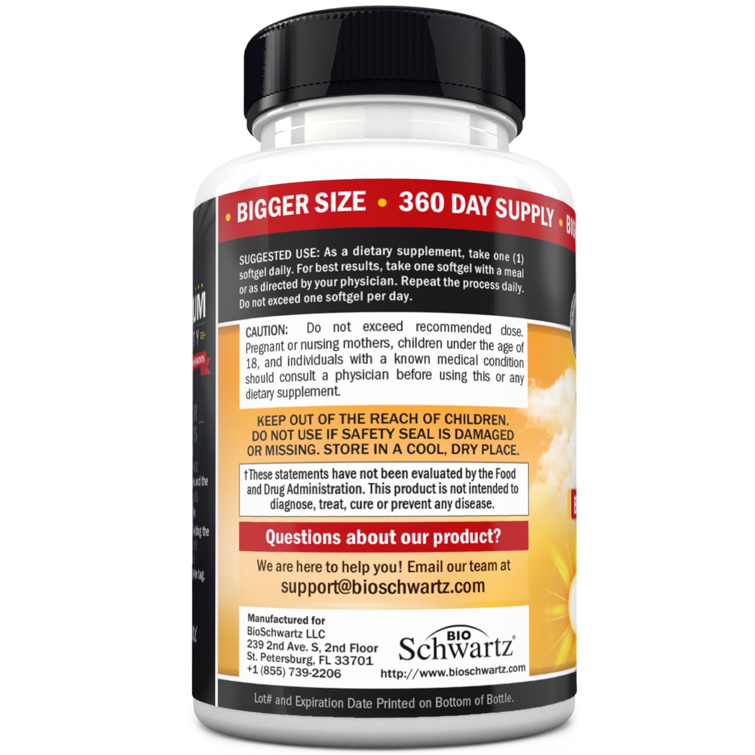 Purity-tested Vitamin D3 5000 IU label