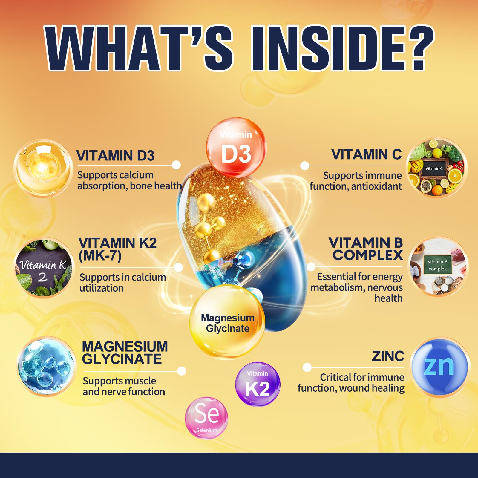 Vitamin D3 5000 IU softgel close-up