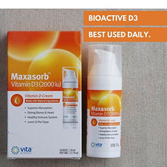 Natural ingredients highlighted on Vitamin D3 Cream packaging