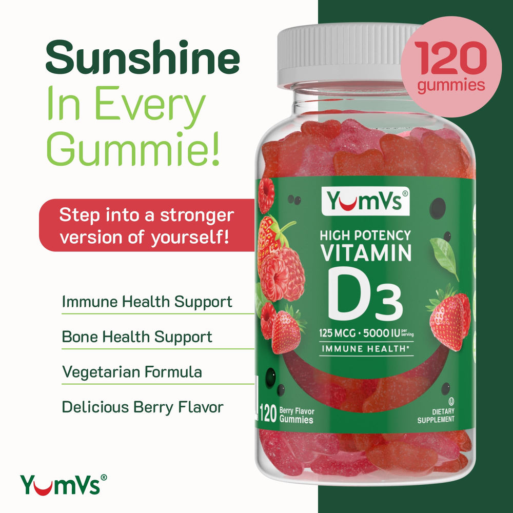 Close-up of 5000 IU Vitamin D3 label