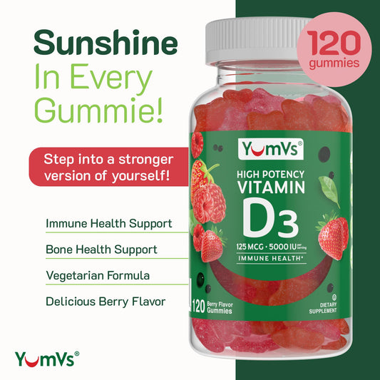 Close-up of 5000 IU Vitamin D3 label