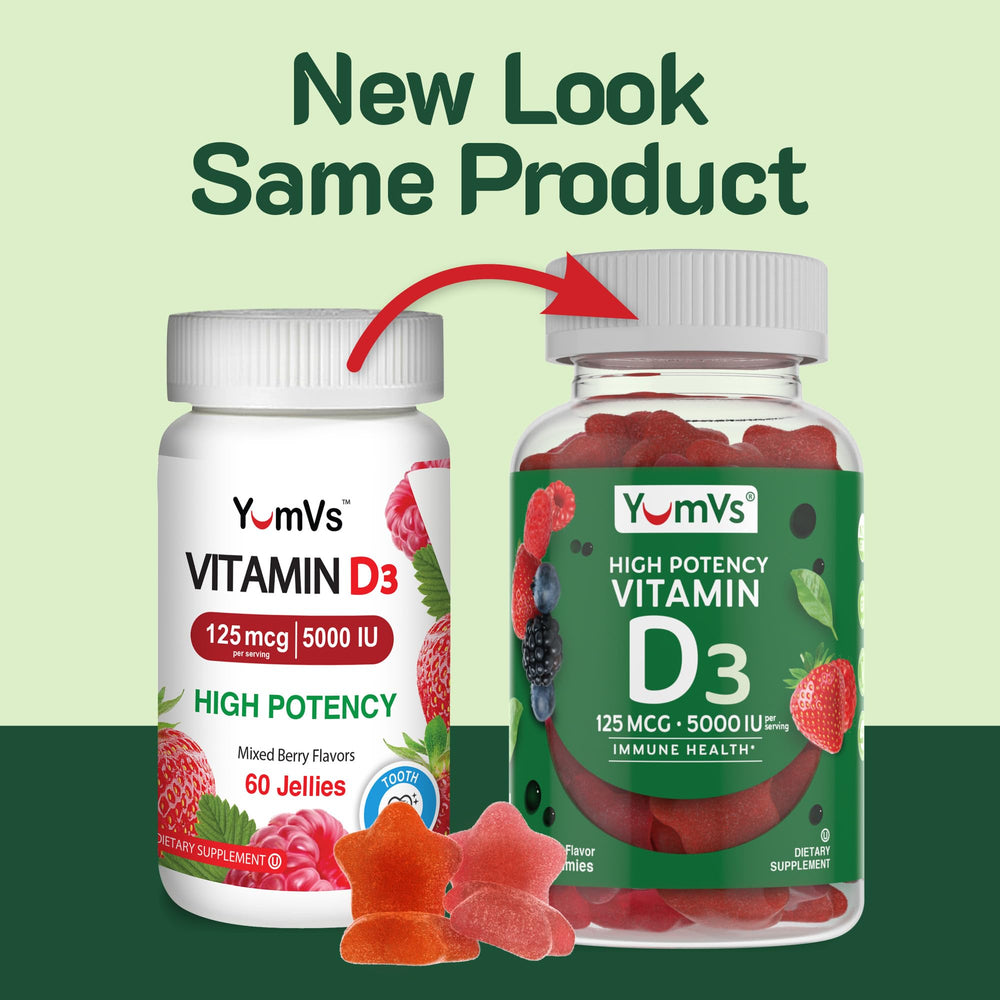 Vitamin D3 gummies displayed on store shelf