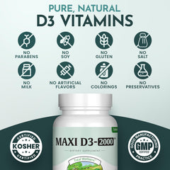Immune support with Vitamin D3 2000 IU