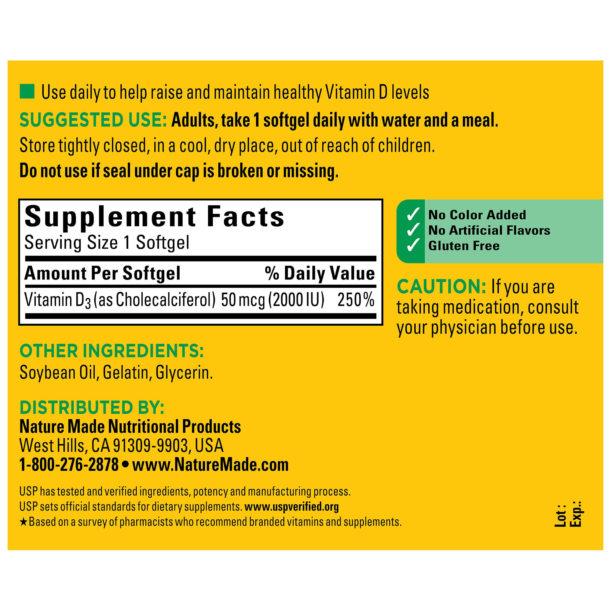 Vitamin D3 2000 IU supporting immune health in softgels