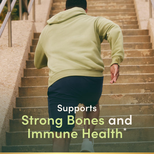 Close-up of vitamin D3 softgels for immune support