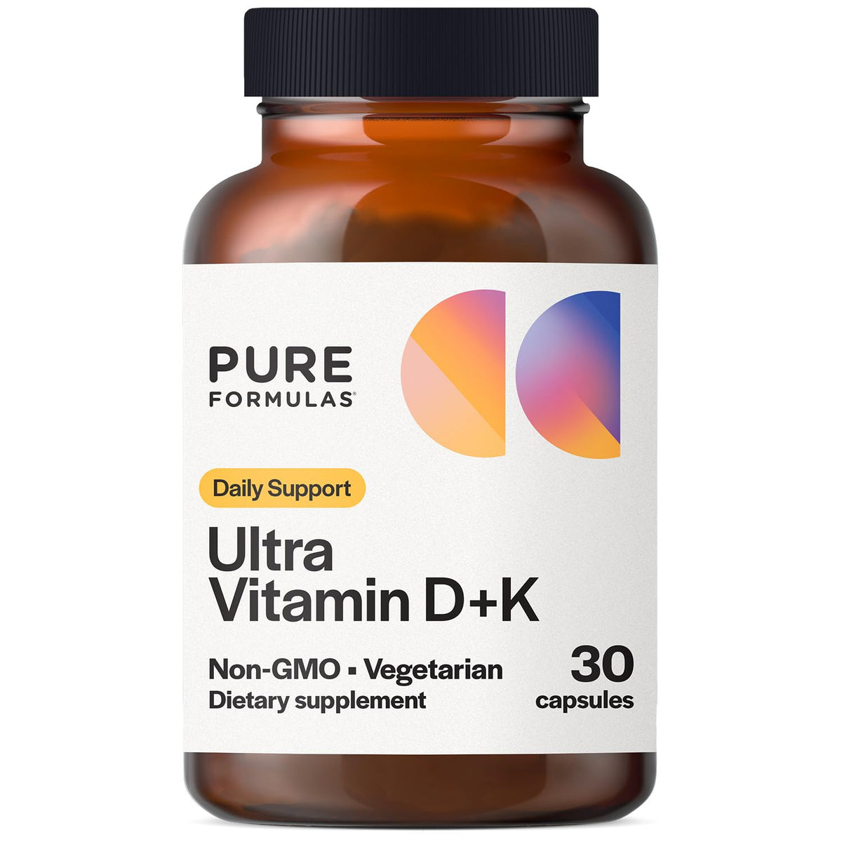 Bottle of Vitamin D3 K2 5000 IU supplement
