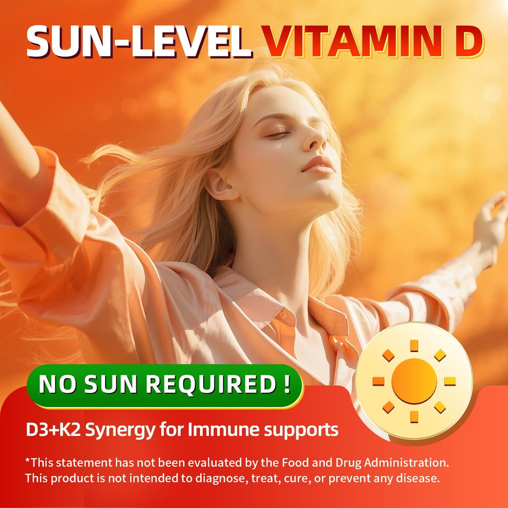 Immune support concept with vitamins and glow