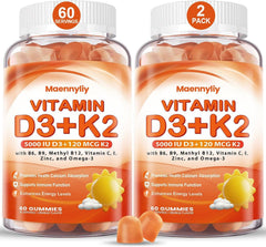 Product image: Vitamin D3 5000 IU and K2 MK-7 120 mcg with omega-3 gummies