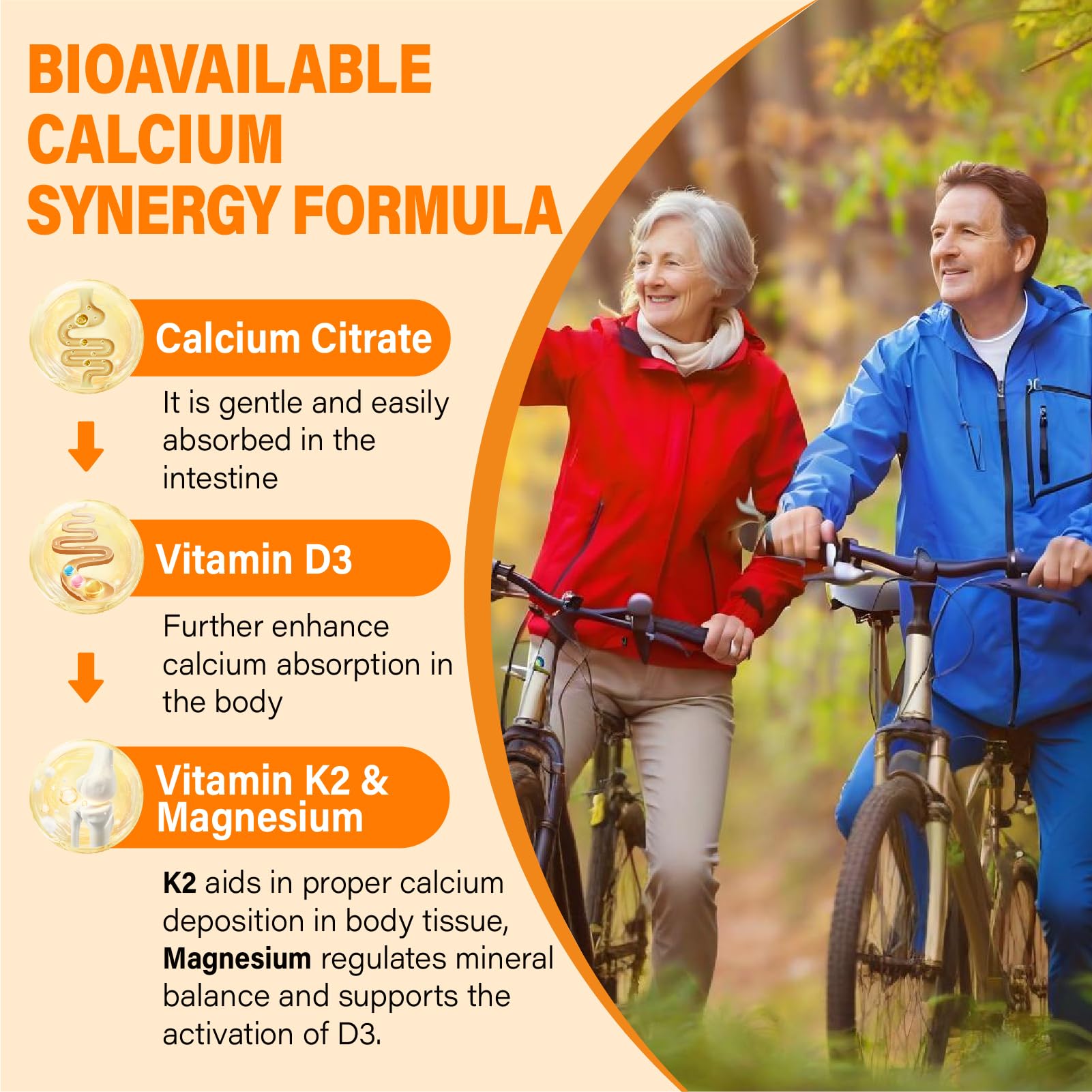 Ingredient list highlighting calcium, magnesium, zinc, B12 and elderberry
