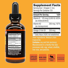 Product packaging and branding for Vitamin D3 K2 Liquid Drops